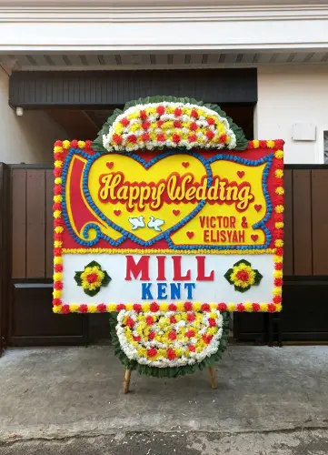 Papan Bunga Pernikahan cikokol
